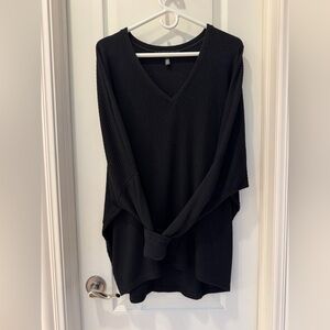 White House Black Market Black V-Neck Sweater